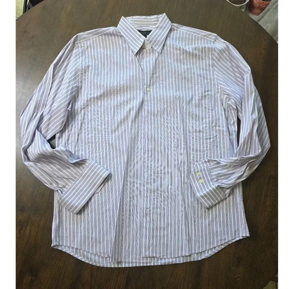 Express Design Studio Shirt Mens XL 17-17.5 Modern Fit Button Up French‎ Cuff